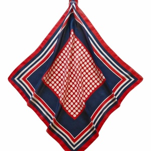 Klasszikus vintage tengerész kendő � Piros-kék-fehér pöttyös és csíkos (60x60 cm) - ruha & divat - sál, sapka, kendő - kendő - Meska.hu