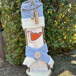 Fából készült hóember - Meska.hu