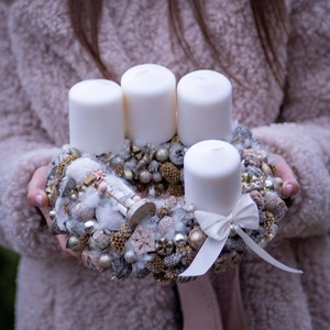 Adventi koszorú, Karácsony, Adventi díszek, Adventi koszorú, Mindenmás, MESKA