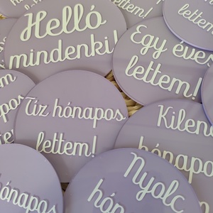 Baba mérföldkő korongok/kártyák szett, Ruha & Divat, Babaruha & Gyerekruha, Babafotózási ruha és kellék, Festett tárgyak, Mindenmás, MESKA