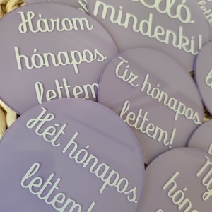 Baba mérföldkő korongok/kártyák szett - ruha & divat - babaruha & gyerekruha - babafotózási ruha és kellék - Meska.hu