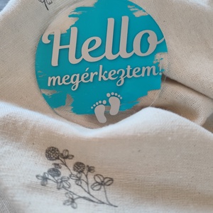 Hello megérkeztem!  - baba bejelentő korong - Meska.hu