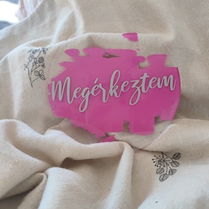 Hello megérkeztem!  - baba bejelentő korong - Meska.hu