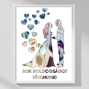 Esküvői Ajándék, Nászajándék Pénzátadó Képkeret, Otthon & Életmód, Papír, írószer, Ajándékozás kellékei, Pénzátadó képkeret, Papírművészet, MESKA