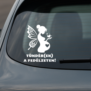 Autómatrica - Baby on board, kismama az autóban - Tündér(ek) a fedélzeten - otthon & életmód - autó - autós matrica - Meska.hu