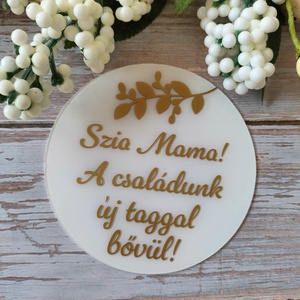 Baba bejelentő dísz, Baba emlékörző, Baba bejelentő korong, Játék & Sport, Babalátogató ajándékcsomag, Festett tárgyak, Mindenmás, MESKA