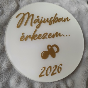 Baba bejelentő dísz, Baba emlékörző, Baba bejelentő korong - Meska.hu