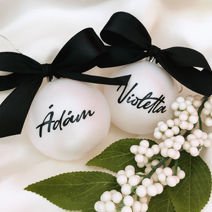 Névre szóló karácsonyi gömb, egyedi karácsonyfa dísz, névre szóló - Meska.hu