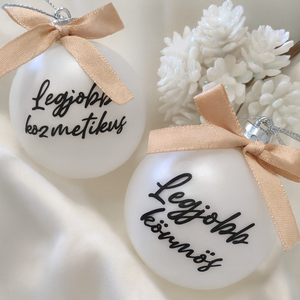 Névre szóló karácsonyi gömb, egyedi karácsonyfa dísz, fodrász, kozmetikus - Meska.hu