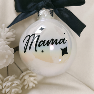 Névre szóló irizáló karácsonyi gömb, egyedi karácsonyfa dísz - karácsony - karácsonyi lakásdekoráció - karácsonyfadíszek - Meska.hu