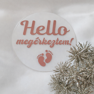 Baba bejelentő dísz, Baba emlékörző, Baba bejelentő korong, Baba - mama, Babaemlékek, Bababejelentők, Festett tárgyak, Mindenmás, MESKA