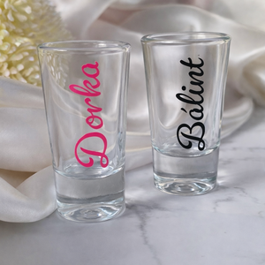 Névre szóló felespohár, pálinkás pohár köszönőajándék, ültető pohár - esküvő - emlék & ajándék - köszönőajándék - Meska.hu