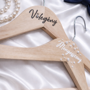 Esküvői vállfa páros szett - koszorúslány, tanú, koszorúsfiú, menyasszony, vőlegény, Esküvő, Dekoráció, Helyszíni dekor, Mindenmás, Az esküvő minden apró részlete különleges – miért ne lehetne az a vállfa is, amelyen a menyasszonyi..., MESKA