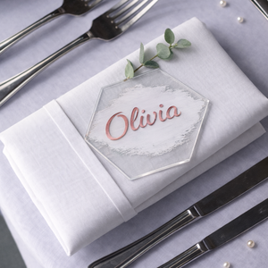 Plexi esküvői ültető, ültetőkártya, akril ültető, névkártya, névtábla, ültetőtábla, névreszóló - Meska.hu