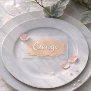 Plexi esküvői ültető, ültetőkártya, akril ültető, névkártya, névtábla, ültetőtábla, névreszóló - Meska.hu