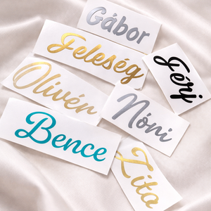 Egyedi Felirat, Személyre Szóló Ajándék, Névre Szóló Ajándék, Név Matrica, Vinyl Matrica, Felespohár matrica - Meska.hu