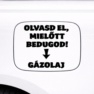 Vicces Autómatrica, autósmatrica - Vicces tanksapka matrica � egyedi felirattal, Otthon & Életmód, Autó, Autós matrica, Fotó, grafika, rajz, illusztráció, MESKA
