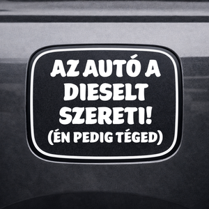 Vicces Autómatrica, autósmatrica - Vicces tanksapka matrica � egyedi felirattal, Otthon & Életmód, Autó, Autós matrica, Fotó, grafika, rajz, illusztráció, MESKA