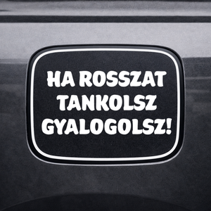 Vicces Autómatrica, autósmatrica - Vicces tanksapka matrica � egyedi felirattal, Otthon & Életmód, Autó, Autós matrica, Fotó, grafika, rajz, illusztráció, MESKA