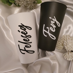 Esküvői Repohár névvel, Egyedi feliratos repohár, Legénybúcsús ajándék, Lánybúcsús ajándék, Esküvői köszönőajándék, Esküvő, Emlék & Ajándék, Nászajándék, Esküvői pohár, pohárszett, Fotó, grafika, rajz, illusztráció, ?? Páros rendezvénypoharak – tökéletes választás minden alkalomra!

Letisztult fehér vagy elegáns f..., MESKA