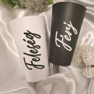 Esküvői Repohár névvel, Egyedi feliratos repohár, Legénybúcsús ajándék, Lánybúcsús ajándék, Esküvői köszönőajándék - Meska.hu