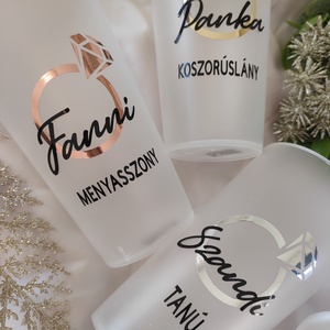 Repohár névvel, Egyedi feliratos repohár, Legénybúcsús ajándék, Lánybúcsús ajándék, Esküvői köszönőajándék - esküvő - lánybúcsú - Meska.hu
