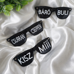 Esküvői napszemüveg, party szemüveg, névre szóló szemüveg, lánybúcsús szemüveg, legénybúcsús szemüveg, buli szemüveg - Meska.hu