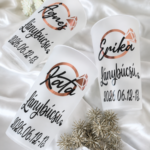 Repohár névvel, Egyedi feliratos repohár, Legénybúcsús ajándék, Lánybúcsús ajándék, Esküvői köszönőajándék, Esküvő, Lánybúcsú, Fotó, grafika, rajz, illusztráció, Letisztult, modern megjelenésű, egyedi névvel vagy felirattal készült repohár, amely tökéletes vála..., MESKA