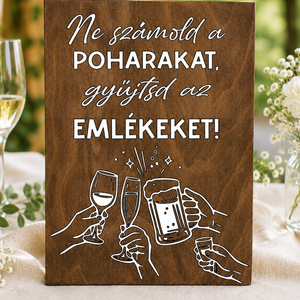 Lakodalmas tábla , esküvői fa tábla - rétegelt lemez tábla - Italos tábla, esküvői tábla - Meska.hu