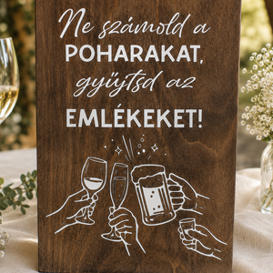 Lakodalmas tábla , esküvői fa tábla - rétegelt lemez tábla - Italos tábla, esküvői tábla - Meska.hu