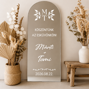 Esküvői Tükör Matrica, Esküvői Tükör Felirat Köszöntő Matrica, Tükörmatrica - Meska.hu