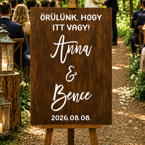Esküvői Köszöntő Tábla, Esküvői Üdvözlő, Üdvözlő Tábla, Köszöntő Tábla, Esküvői Felirat - Meska.hu