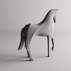 Minimalista ló szobor ajándéknak - 3D nyomtatott - otthon & életmód - dekoráció - asztal és polc dekoráció - könyvszobor - Meska.hu