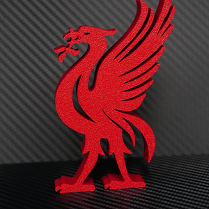 Liverpool FC logó - Piros (15 cm) 3D nyomtatott  - otthon & életmód - dekoráció - asztal és polc dekoráció - könyvszobor - Meska.hu