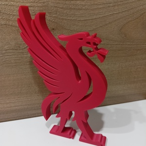 Liverpool FC logó - Piros (15 cm) 3D nyomtatott  - otthon & életmód - dekoráció - asztal és polc dekoráció - könyvszobor - Meska.hu