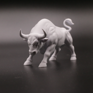 3D nyomtatott Wall Street bika szobor - Dísz, ajándék, pénzügyi szimbólum (3 méretben) - Meska.hu