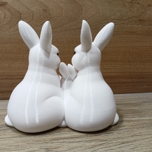 3D nyomtatott nyuszi család  - ünnepi díszek, dekorációk - húsvéti díszek és dekorációk - húsvéti asztaldíszek - Meska.hu