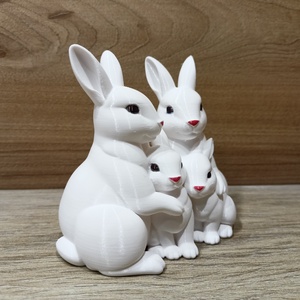 3D nyomtatott nyuszi család  - ünnepi díszek, dekorációk - húsvéti díszek és dekorációk - húsvéti asztaldíszek - Meska.hu