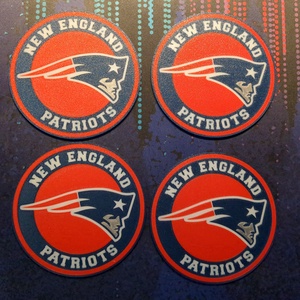 New England Patriots logós poháralátét szett - 4 db 3D nyomtatott alátét - otthon & életmód - konyhafelszerelés, tálalás - tálalás - tányér- és poháralátét - Meska.hu