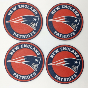 New England Patriots logós poháralátét szett - 4 db 3D nyomtatott alátét, Otthon & Életmód, Konyhafelszerelés, tálalás, Tálalás, Tányér- és poháralátét, , MESKA