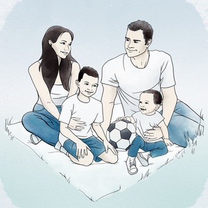 Egyedi vonalrajz - művészet - portré & karikatúra - portré - Meska.hu
