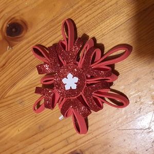 Csillogó hópihe dekor 11 cm-es, Karácsony, Karácsonyi lakásdekoráció, Karácsonyfadíszek, Mindenmás, Papírművészet, MESKA