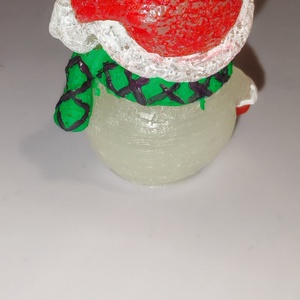 Hóember gyertya  - kellékek & szerszámok - dekorációs kellékek - dekorációs gyertya - Meska.hu