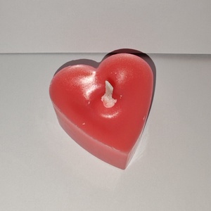 Szív alakú tea mécses , Otthon & Életmód, Gyertya, illat, aroma, Gyertya, Festett tárgyak, Gyertya-, mécseskészítés, MESKA