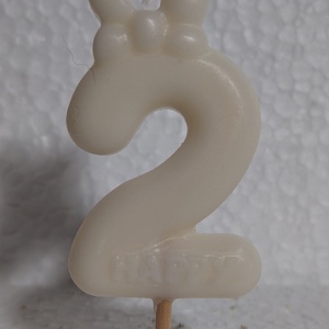 Szülinapi masnis szám gyertya  - otthon & életmód - gyertya, illat, aroma - gyertya - Meska.hu