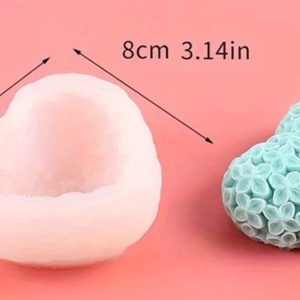 Szív gyertya virágokból , Otthon & Életmód, Gyertya, illat, aroma, Gyertya, Festett tárgyak, Gyertya-, mécseskészítés, MESKA