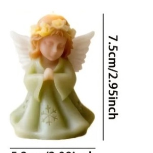 Kézzel festett angyal gyertya , Otthon & Életmód, Gyertya, illat, aroma, Gyertya, Festett tárgyak, Gyertya-, mécseskészítés, MESKA