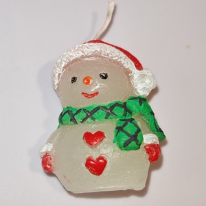 Hóember gyertya  - otthon & életmód - gyertya, illat, aroma - gyertya - Meska.hu