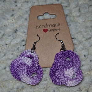 Tündércsomó horgolt fülbevaló - Meska.hu