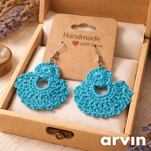 Bohém horgolt fülbevaló, Ékszer, Fülbevaló, Lógó fülbevaló, Horgolás, MESKA